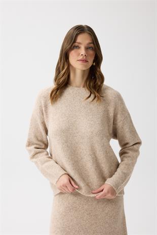 Helen Basic Triko Takım - Bej 