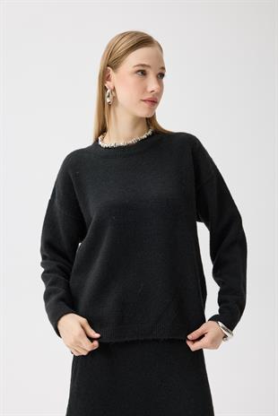 Helen Basic Triko Takım - Siyah 