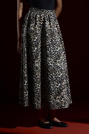 Hira Leopar Skuba Kloş Etek