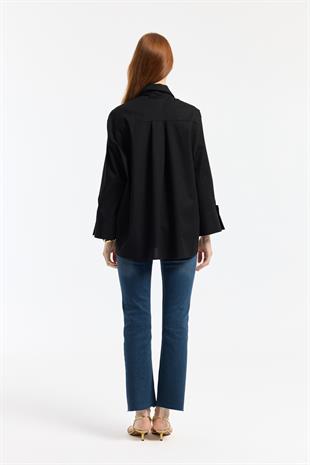 Hotfix Baskılı Kesik Paçalı Denim 