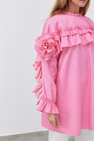 İSABELLA GÜLLÜ GÖMLEK- FUŞYA