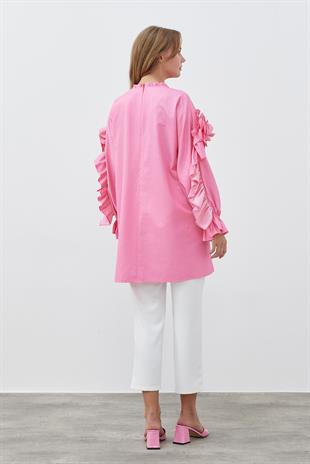 İSABELLA GÜLLÜ GÖMLEK- FUŞYA