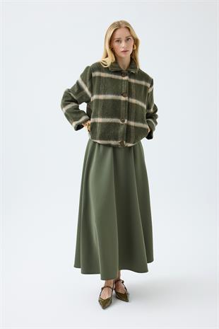 Isla Ekose Kaşe Ceket  - Haki