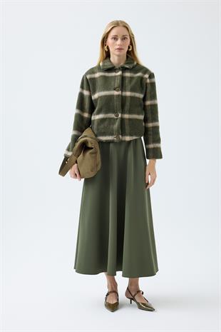 Isla Ekose Kaşe Ceket  - Haki