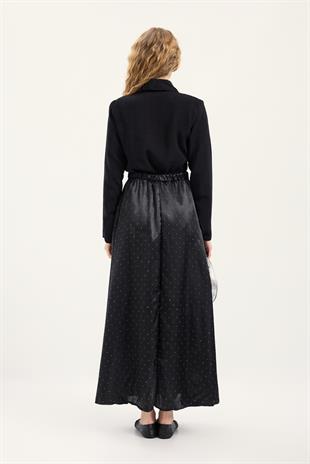 İzel Önden Bağlamalı Gömlek - Siyah