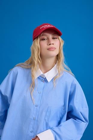 Joy Oversize Gömlek - Mavi 