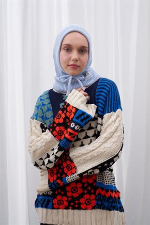 KAPÜŞONLU BERE - BEBE MAVİ