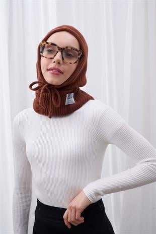 KAPÜŞONLU BERE - KAHVE