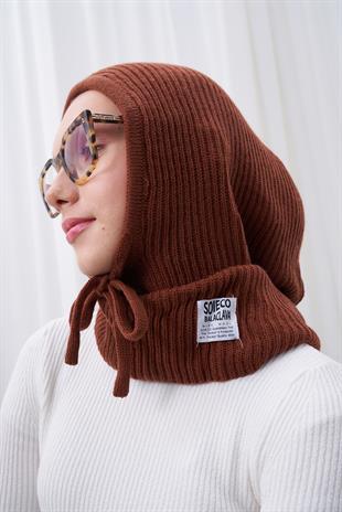 KAPÜŞONLU BERE - KAHVE