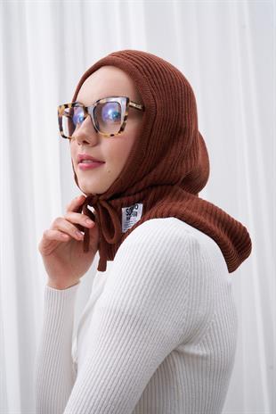 KAPÜŞONLU BERE - KAHVE