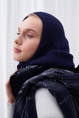 KAPÜŞONLU BERE - LACİVERT