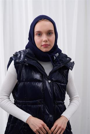 KAPÜŞONLU BERE - LACİVERT