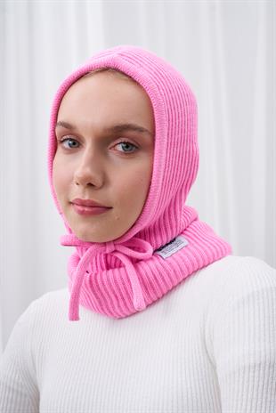 KAPÜŞONLU BERE - PEMBE