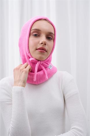 KAPÜŞONLU BERE - PEMBE