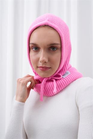 KAPÜŞONLU BERE - PEMBE