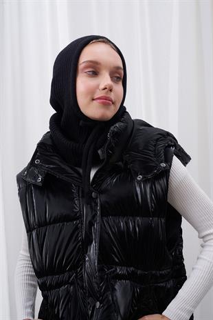 KAPÜŞONLU BERE - SİYAH