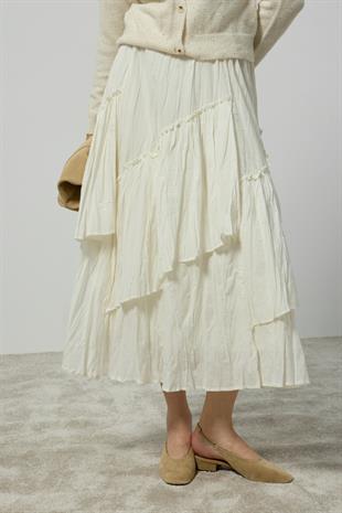 Katya Simli Hırka - Ekru