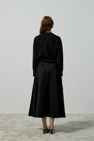 Katya Simli Hırka - Siyah