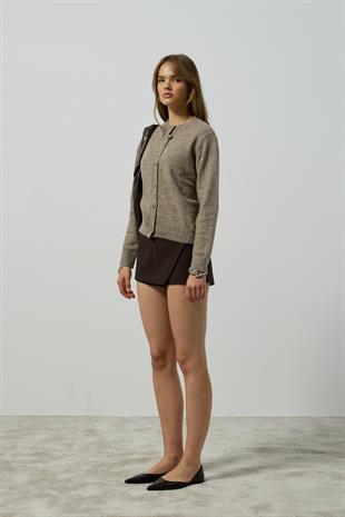 Katya Simli Hırka - Vizon