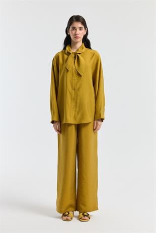 Kewin Modal Palazzo Pantolon - Hardal