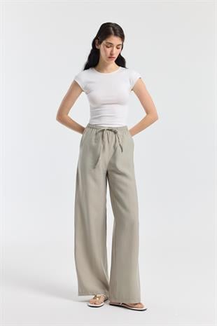 Kewin Modal Palazzo Pantolon - Vizon