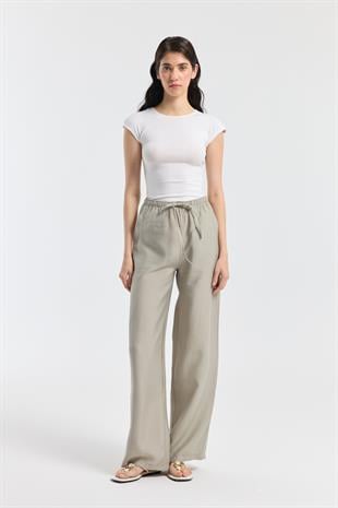 Kewin Modal Palazzo Pantolon - Vizon