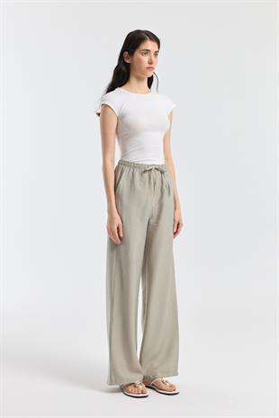 Kewin Modal Palazzo Pantolon - Vizon