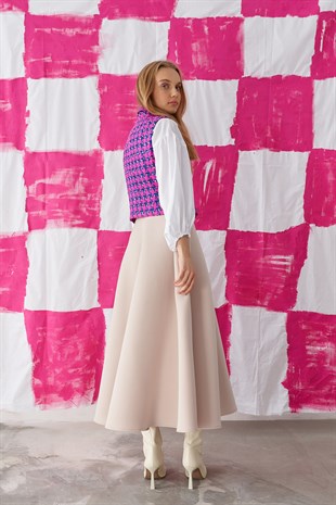 Laura Düğme Detaylı Yelek - Pembe