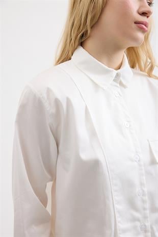 Laverna Cepli Gömlek- Beyaz
