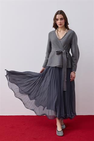 Lavinya Peplum Detaylı Triko Blazer