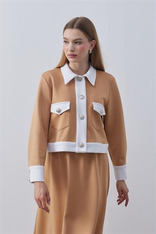 Lenora Garnili Skuba Etekli Takım- Camel