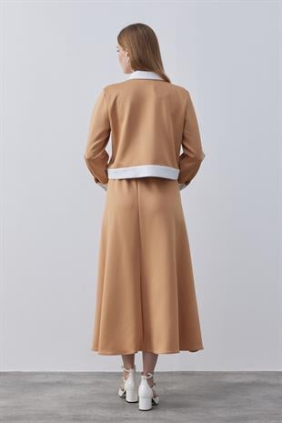 Lenora Garnili Skuba Etekli Takım- Camel