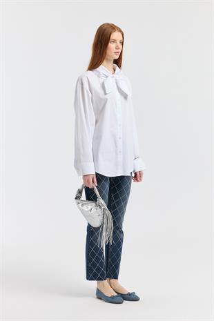 Lepure Kesik Paçalı Taşlı Denim 