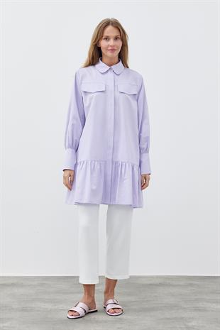 LİONA KEMERLİ GÖMLEK - LİLA