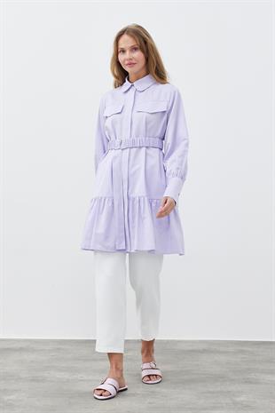 LİONA KEMERLİ GÖMLEK - LİLA