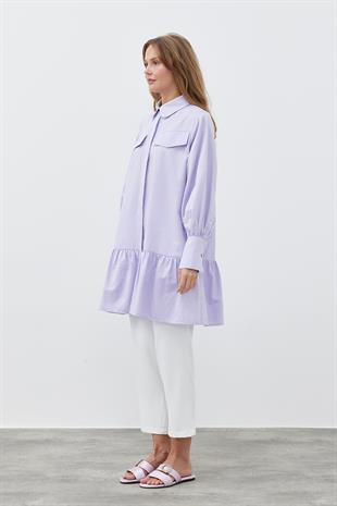 LİONA KEMERLİ GÖMLEK - LİLA