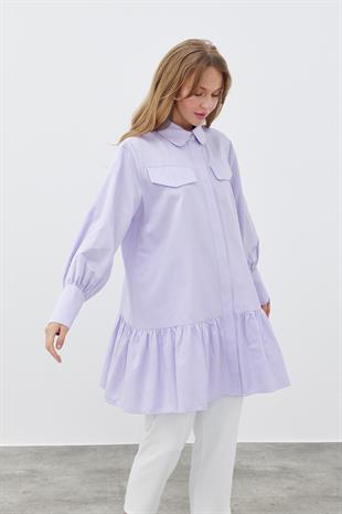 LİONA KEMERLİ GÖMLEK - LİLA