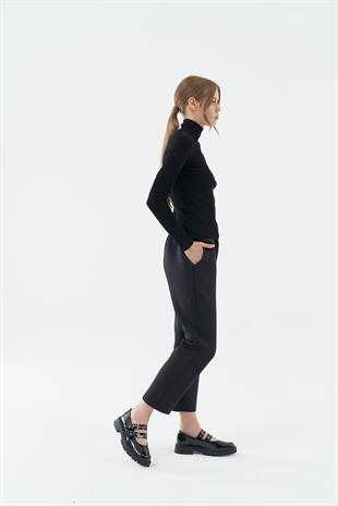 LİZA SCUBA PANTOLON - SİYAH