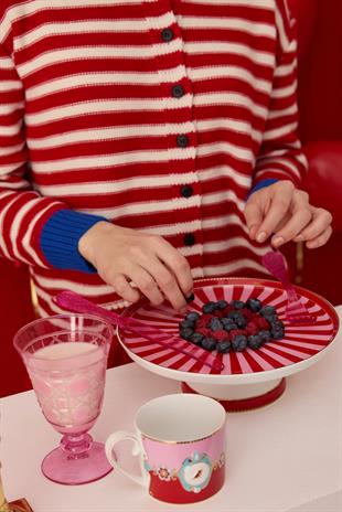 Lotus Kontrast Geçişli Hırka- Kırmızı