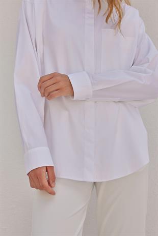Louis Basic Cotton Gömlek - Beyaz