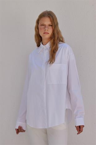 Louis Basic Cotton Gömlek - Beyaz