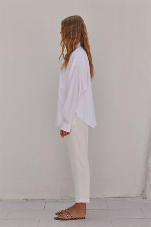 Louis Basic Cotton Gömlek - Ekru
