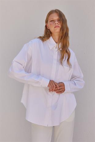 Louis Basic Cotton Gömlek - Ekru