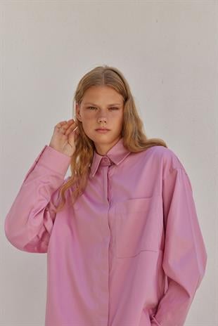 Louis Basic Cotton Gömlek - Pembe