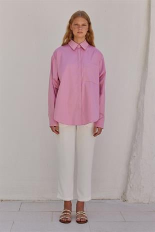 Louis Basic Cotton Gömlek - Pembe