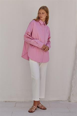 Louis Basic Cotton Gömlek - Pembe