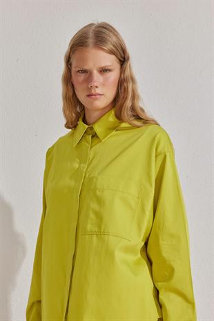 Louis Basic Cotton Gömlek - Yağ Yeşil