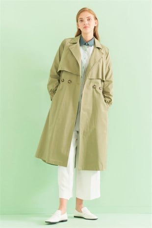 Luxor Trençkot - Yeşil