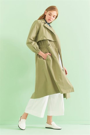 Luxor Trençkot - Yeşil