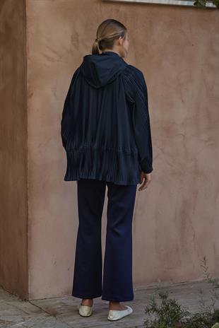 Madeline Pilise Detaylı Yağmurluk- Lacivert